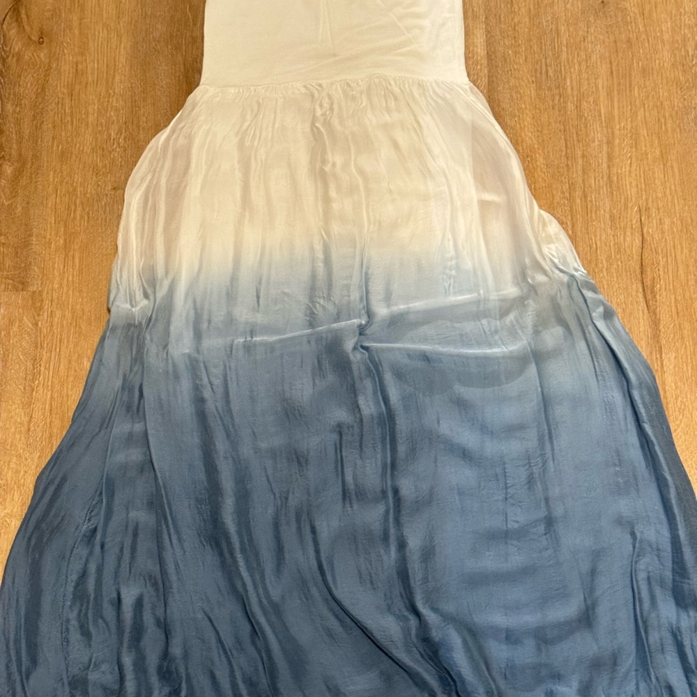 Ombre Silk Blend Maxi Skirt